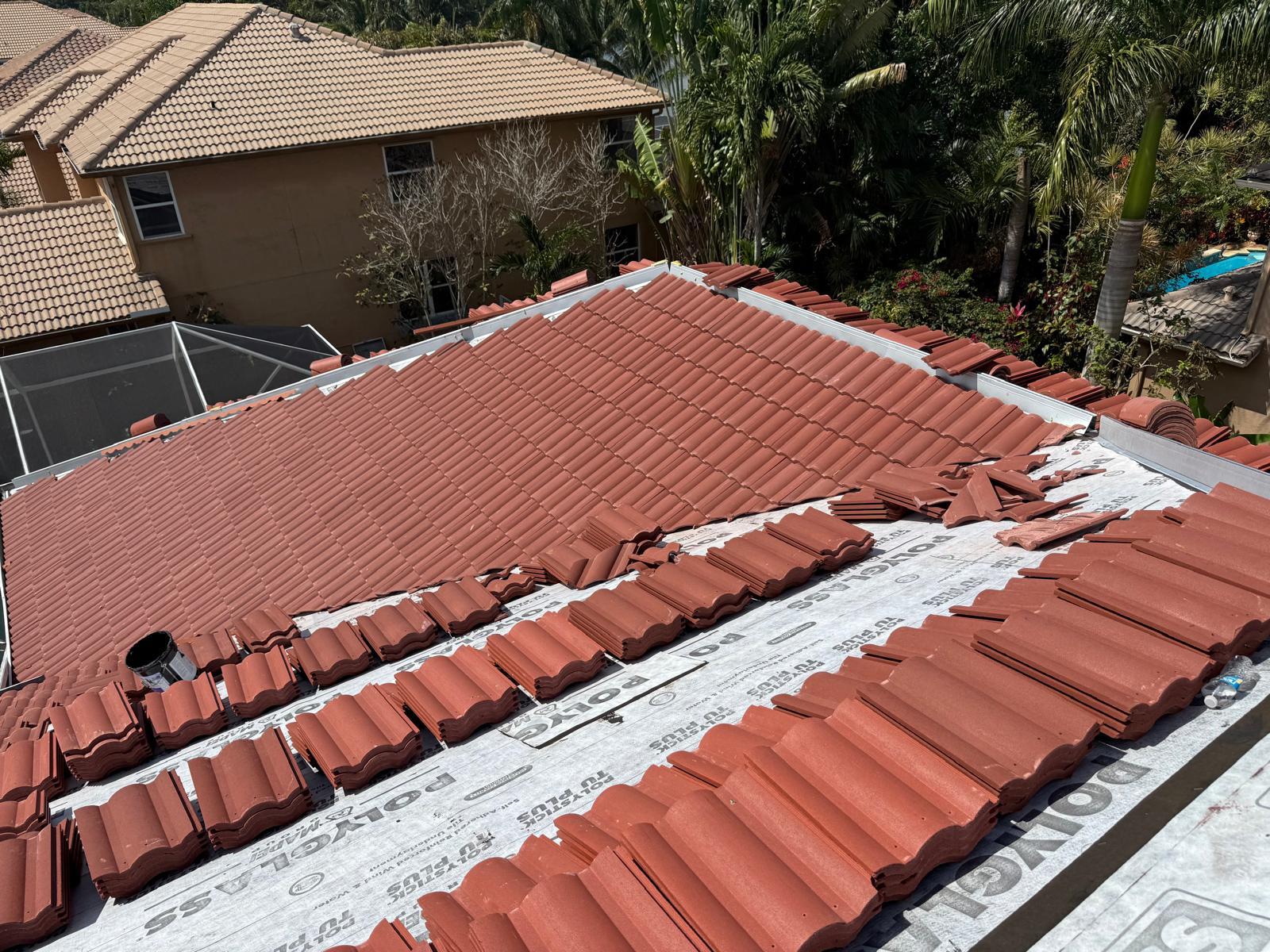Completed roof